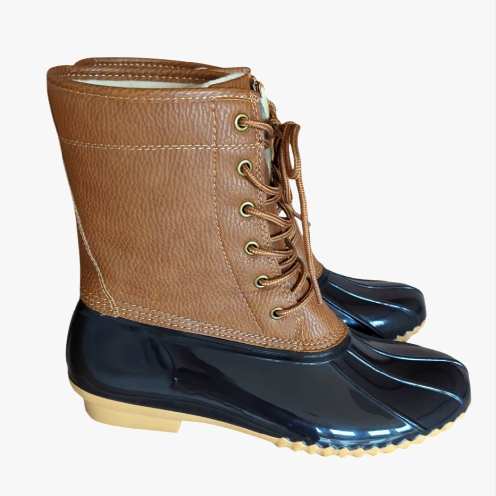 JBU by Jambu Maplewood Faux Fur Lace Up Calf High Waterproof Boots 9.5M Brown